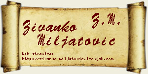 Živanko Miljatović vizit kartica